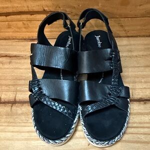 Jambu Black Strappy Women's Sandals